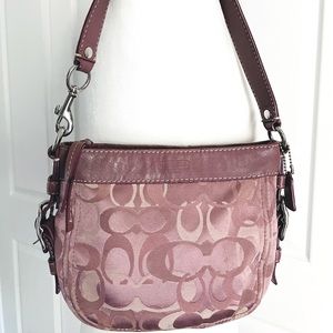 ❌SOLD❌ Coach Signature Small Dark Blush/Mauve Pink Purse